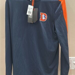 Denver Broncos Navy and Orange Long Sleeve Shirt